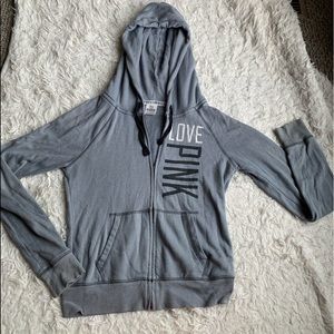 Grey VS PINK zip up hoodie